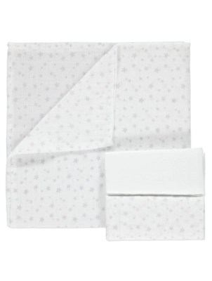 Assorted Muslin Squares 3 Pack Baby