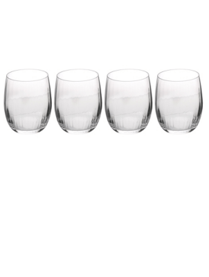 Mikasa Treviso Crystal Stemless Wine Glasses Set of 4 Home