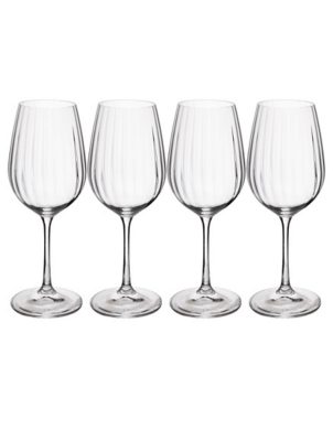 Mikasa Treviso Crystal White Wine Glasses Set of 4 Home at