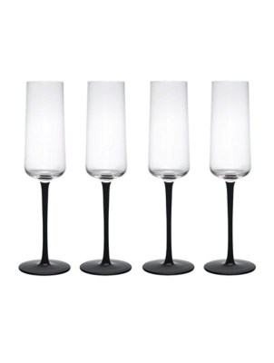 Mikasa Palermo Crystal Champagne Flutes Set of 4 Home at ASDA