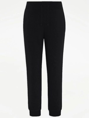 Black School Slim Leg Joggers School at ASDA