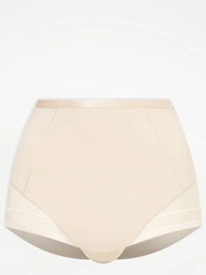 Nude Mesh Medium Control Shaping Full Briefs Lingerie at ASDA