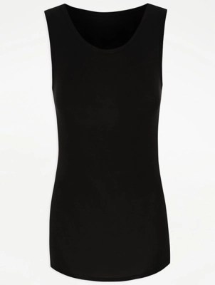 Black Heat Retaining Thermal Vest Top Women at ASDA