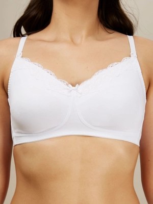 Nursing Non Padded Lace Trim Bras 2 Pack Women at ASDA