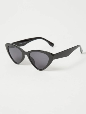 Black 1960s Style Cat Eye Sunglasses Women at ASDA