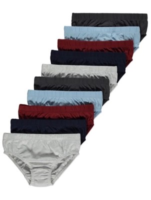 Jersey Briefs 10 Pack Kids at ASDA