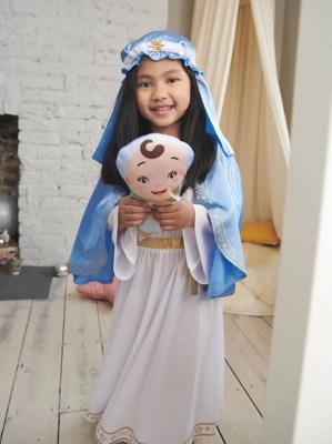 Nativity Mary Fancy Dress Costume Kids at ASDA