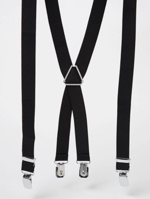 Black Stretch Braces Men at ASDA