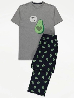 Avocado Print Pyjamas Men at ASDA