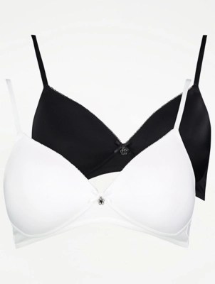 Padded NonWired First Bras 2 Pack Lingerie at ASDA