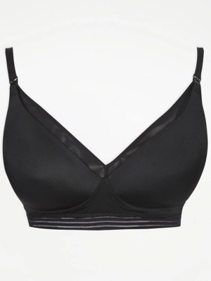 Maternity Black Padded Nursing Bra Lingerie at ASDA