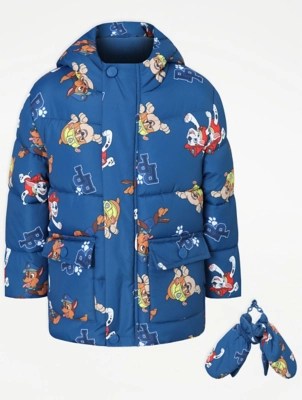 PAW Patrol Blue Padded Shower Resistant Jacket Kids at ASDA
