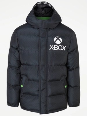 Xbox Black Trim Shower Resistant Coat Kids at ASDA