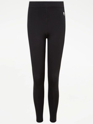 Girls Black Active School Leggings School at ASDA