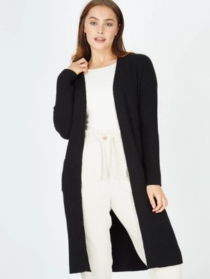Black Longline Cardigan Women at ASDA