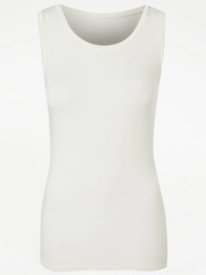 Ivory Longline Heat Retaining Thermal Vest Top Women at ASDA