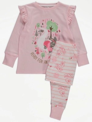 Peter Rabbit Lily Bobtail Pink Pyjamas Kids at ASDA
