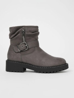 Grey Ankle Length Boots Women at ASDA