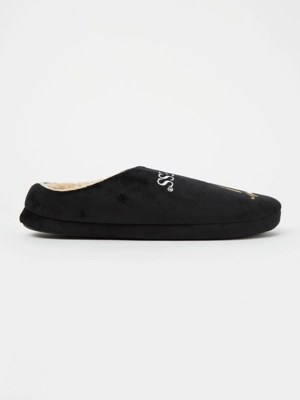 Black Guinness Mule Slippers Men at ASDA