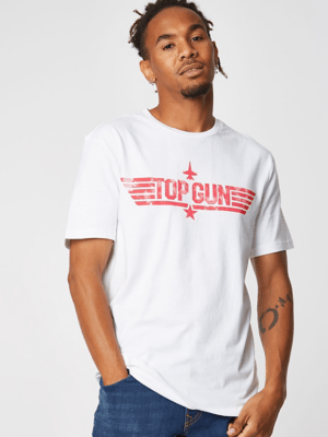 Top Gun White Logo TShirt Men at ASDA
