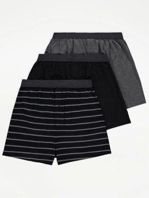 Jersey Boxer Shorts 3 Pack Men at ASDA