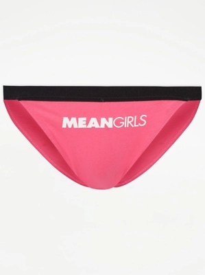 Mean Girls Pink Tanga Shape Knickers Women at ASDA