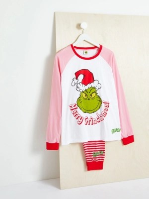 The Grinch Red Striped Family Christmas Pyjamas Women at ASDA