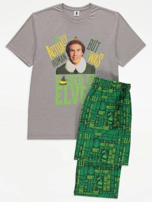Elf Christmas Pyjamas Men at ASDA