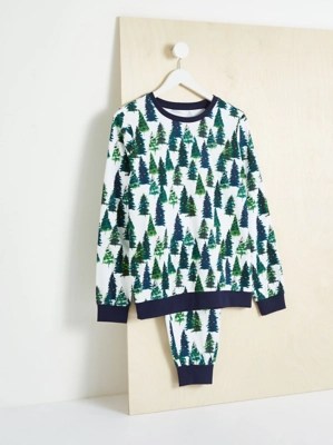 Navy Christmas Tree Adults Family Christmas Pyjamas Women at