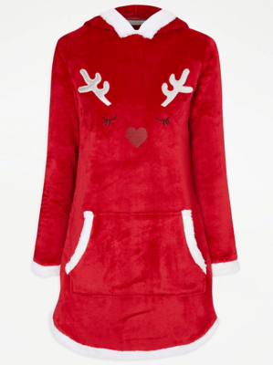 Red Reindeer Fleece Christmas Nightdress Sale & Offers at ASDA