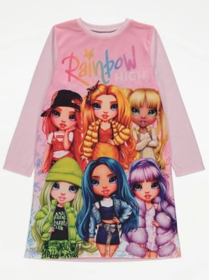 Rainbow High Pink Nightdress Kids at ASDA