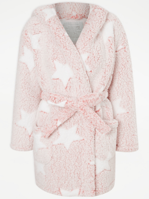 Pink Star Dressing Gown Women at ASDA