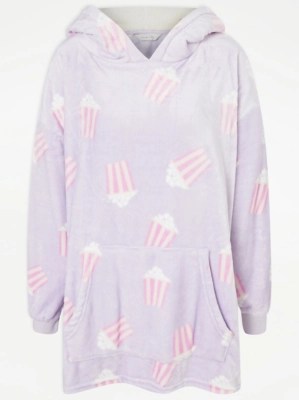 Lilac Popcorn Oversized Snuggle Hoodie Women at ASDA