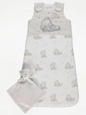 Tiny Tatty Teddy Grey 2.5 Tog Sleep Bag and Comforter Gift Set Baby