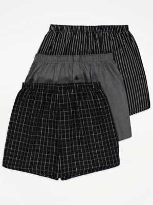 Woven Boxers 3 Pack Men at ASDA