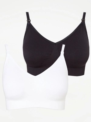Nursing Non Wired Comfort Bra 2 Pack Lingerie at ASDA