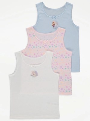 Disney Frozen Elsa Vests 3 Pack Kids at ASDA