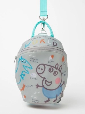 Peppa Pig Pig Grey Rucksack With Reins Kids at ASDA