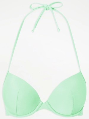 Green Halter Neck Bikini Top Women at ASDA