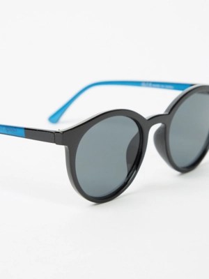 Black Rounded Frame Sunglasses Men at ASDA
