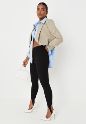 Missguided Black Stirrup Legging Women at ASDA