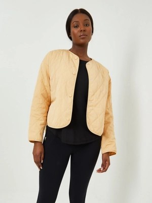 Yellow Quilted Jacket Women at ASDA