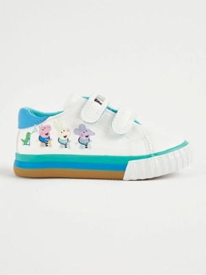Peppa Pig Pig White 2 Strap Trainers Kids at ASDA