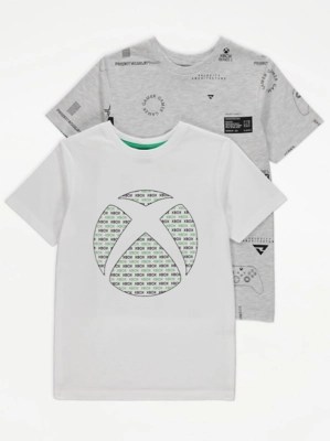 Xbox Short Sleeve TShirts 2 Pack Kids at ASDA