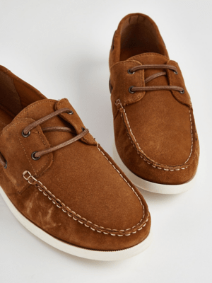 Tan Suede Boat Shoes Men at ASDA