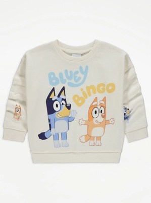Bluey Cream Sweatshirt Kids at ASDA