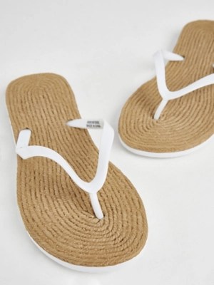 White Strap Woven Flip Flops Sale & Offers at ASDA