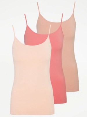 Cami Vest Tops 3 Pack Women at ASDA