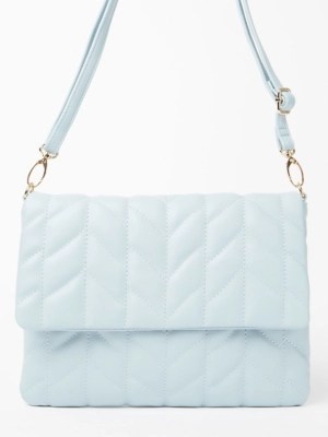 Pale Blue Envelope Quilted Cross Body Bag Women at ASDA