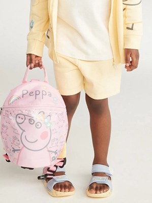 Peppa Pig Pink Character Print Rein Bag Kids at ASDA